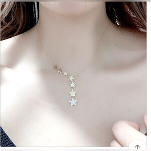 304 Stainless Steel 18K Gold Plated Fashion Star Necklace